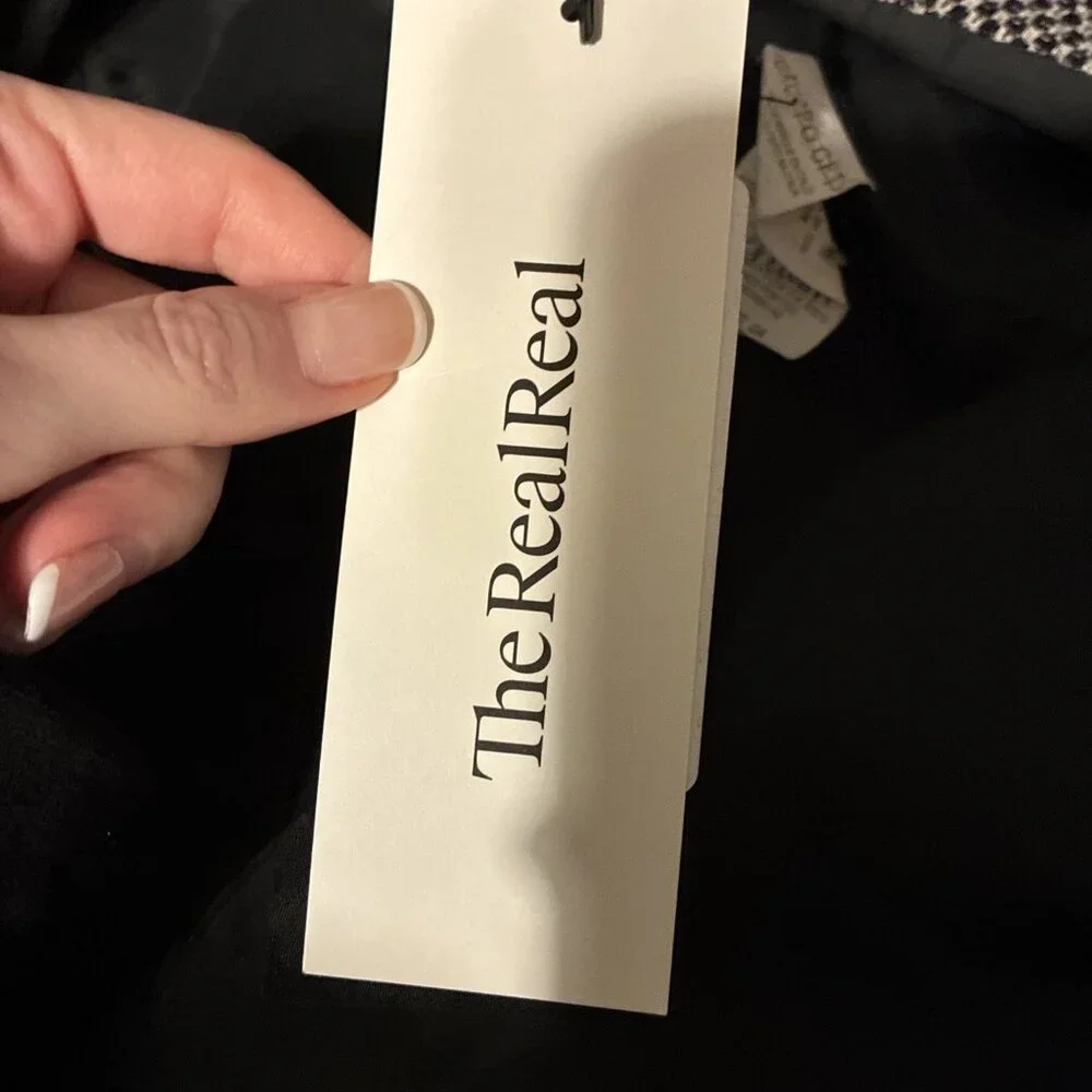 Valentino Authentic Black White Linen Long Sleeve Blazer Jacket US 10 IT 44 M - Picture 8 of 9